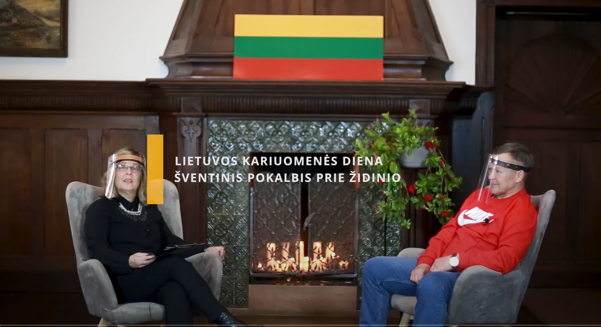 Šventinis pokalbis prie Židinio, skirtas Lietuvos kariuomenės dienai