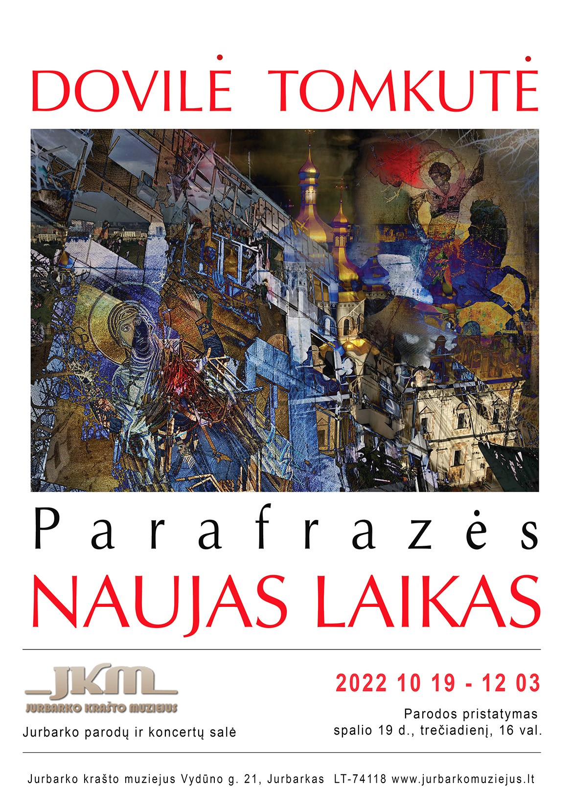 DOVILĖS TOMKUTĖS grafikos parodos „Parafrazės / Naujas laikas“  atidarymas